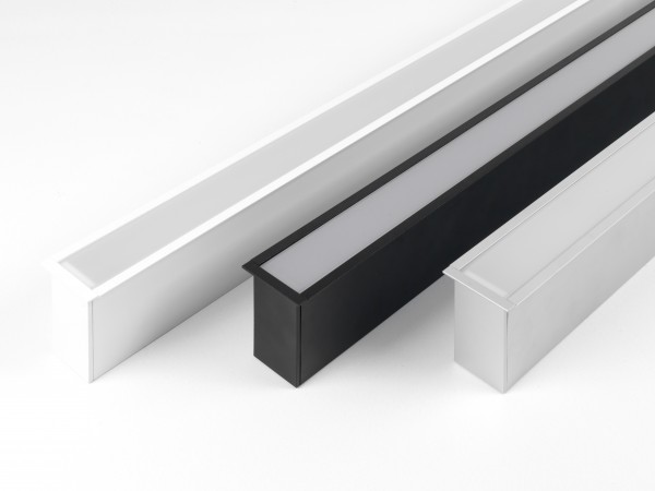 EXTERUS End cap powerline recessed white tex.