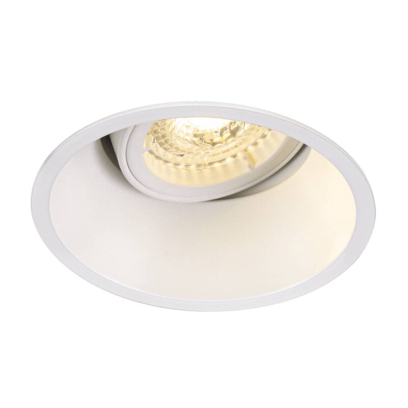SLV HORN-T inbouwarmatuur, QPAR51 rond matwit richtbaar max. 50 W incl. Clipveren