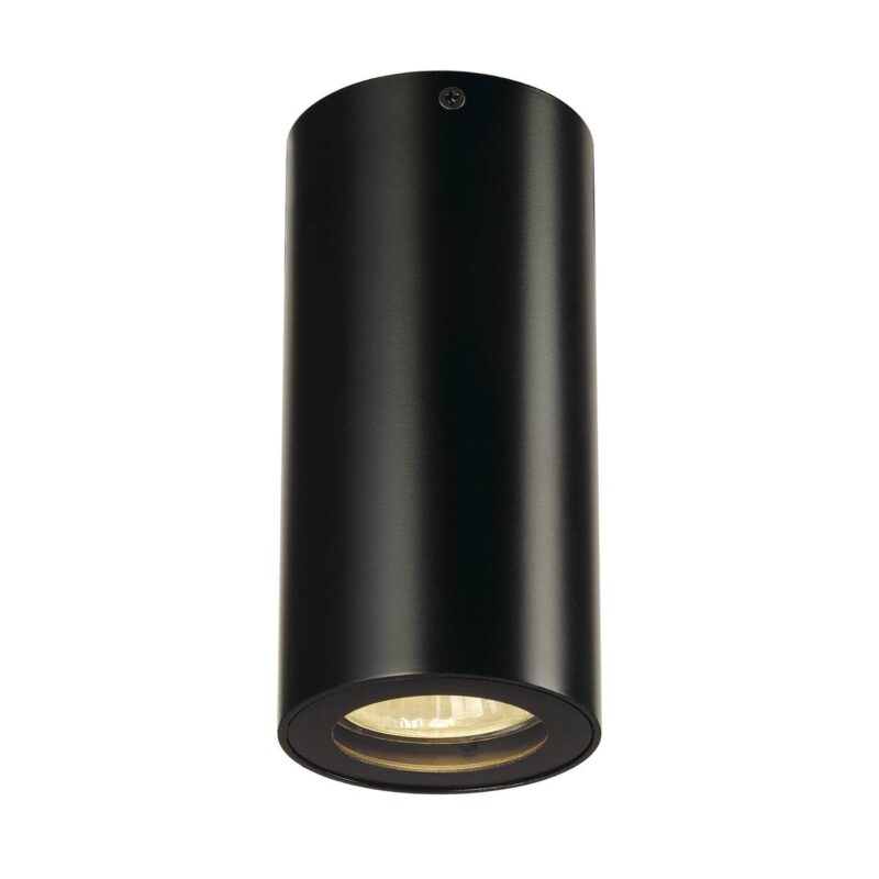 SLV ENOLA-B CL-1, plafondarmatuur, QPAR51, rond, zwart, max. 35W
