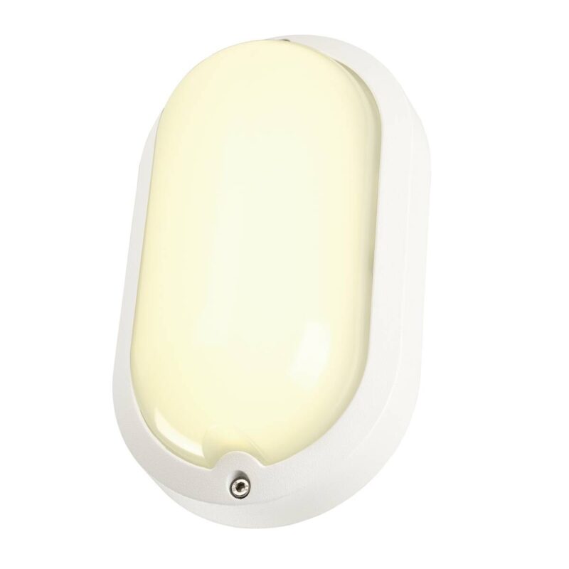 SLV TERANG 2 utdoor wand- en plafondarmatuur, LED, 3000K, IP44, ovaal, wit,11W