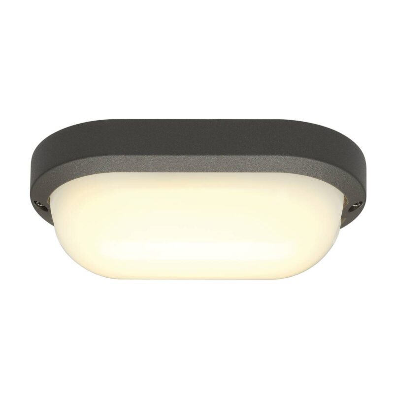 SLV TERANG 2 utdoor wand- en plafondarmatuur, LED, 3000K, IP44, ovaal, antraciet,11W